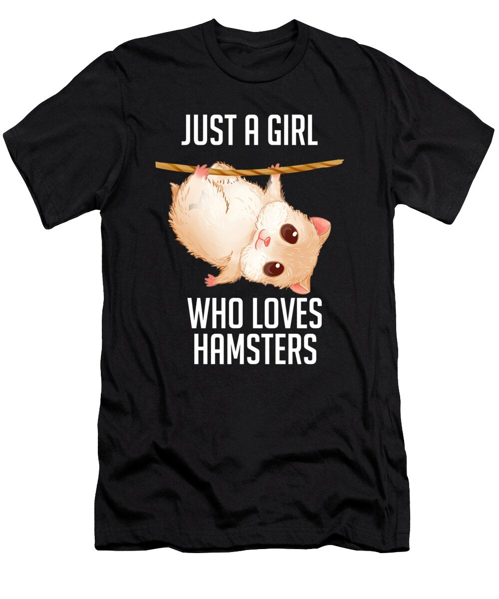 10 Just a Girl Who Loves Hamsters Funny Hamster Pet Cynto T-Shirt