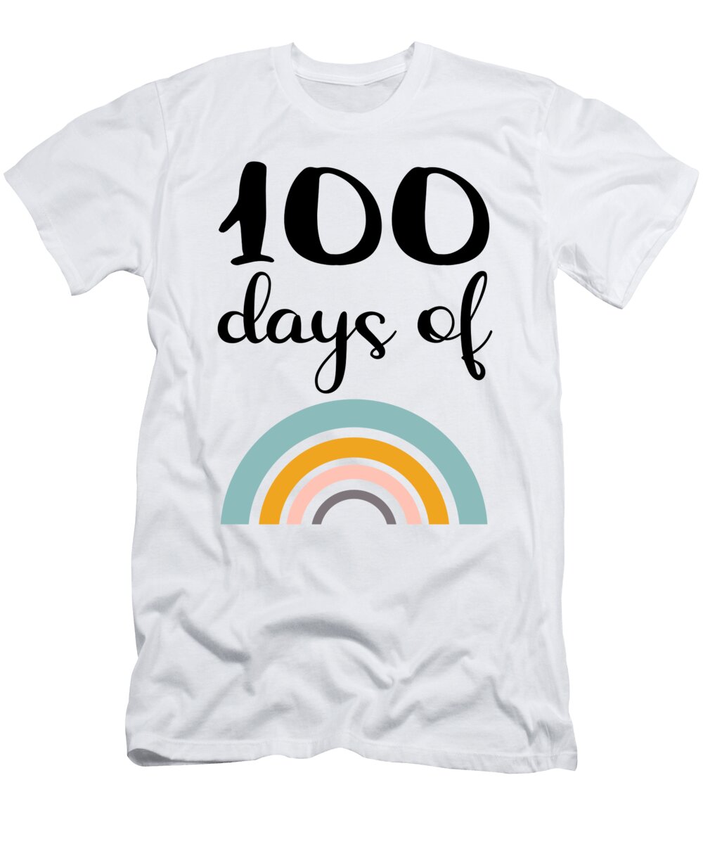 100 Days of School Leopard Girls Teacher Th T-Shirt