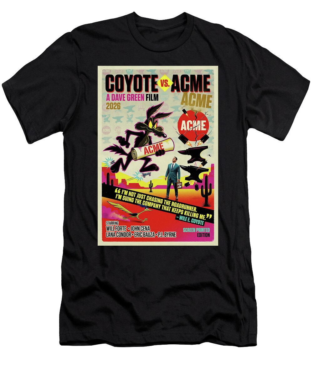 13 Coyote Vs Acme Minimal Movie Poster Retro Film Poster Vintage 2026 Sampadart Gallery T-Shirt