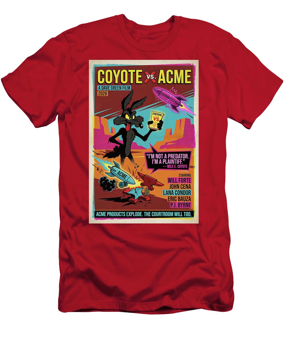 15 Coyote Vs Acme Minimal Movie Poster Retro Film Poster Vintage 2026 Sampadart Gallery T-Shirt