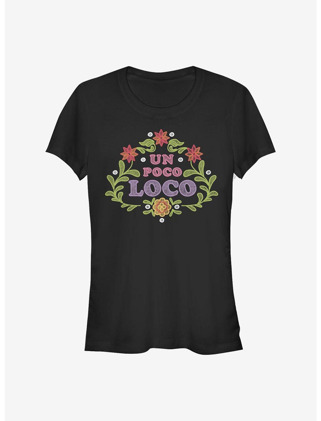 Disney Pixar Coco Un Poco Loco Floral Emblem Girls T-Shirt