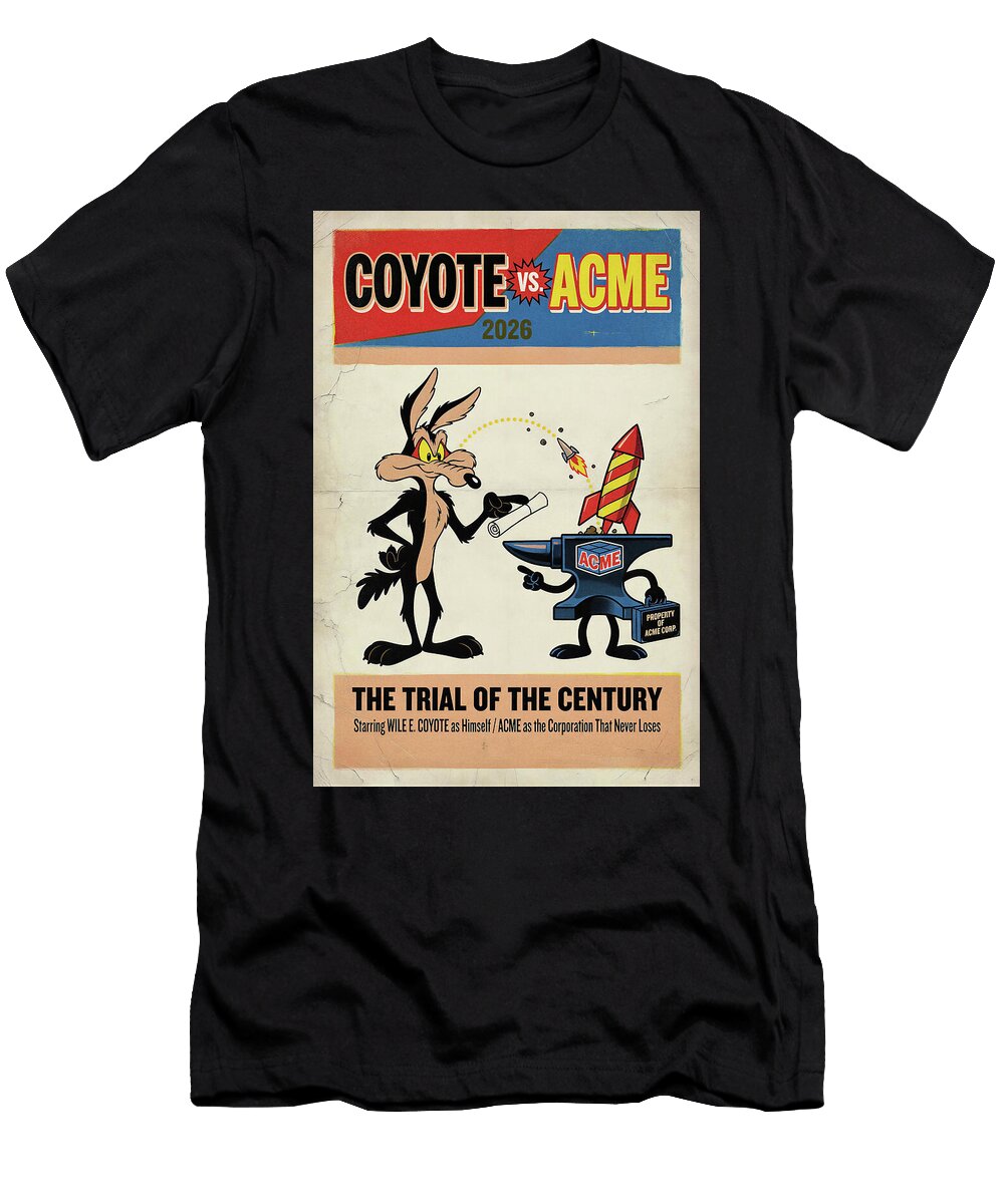 17 Coyote Vs Acme Minimal Movie Poster Retro Film Poster Vintage 2026 Sampadart Gallery T-Shirt