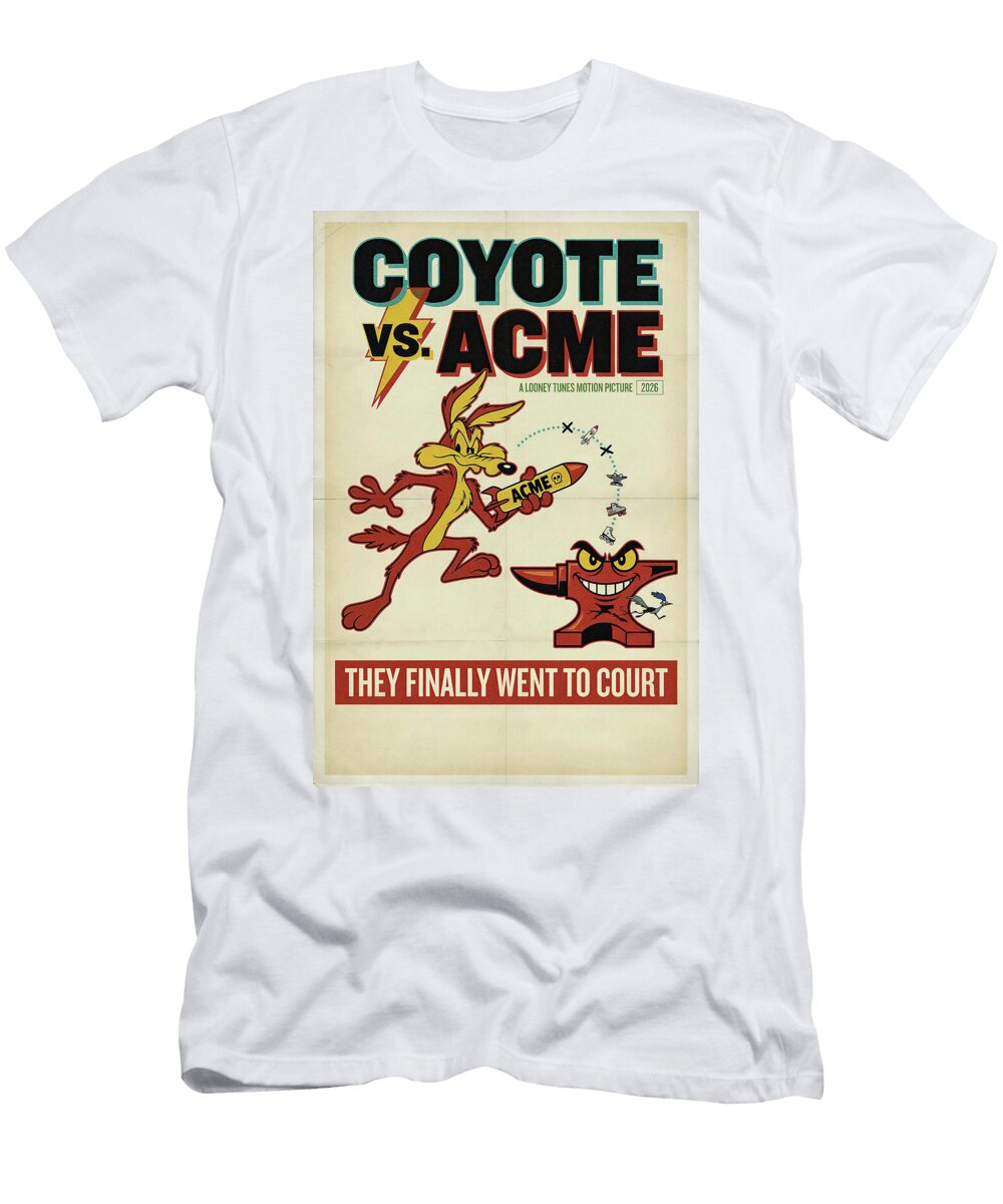 19 Coyote Vs Acme Minimal Movie Poster Retro Film Poster Vintage 2026 Sampadart Gallery T-Shirt