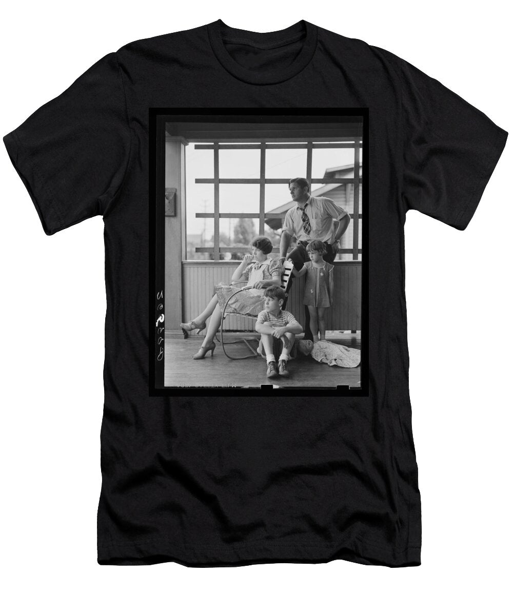 1938 Aliquippa Pennsylvania Clifford Shorts and Family Medium Format Negative By Arthur Rothstei Celestial Images T-Shirt