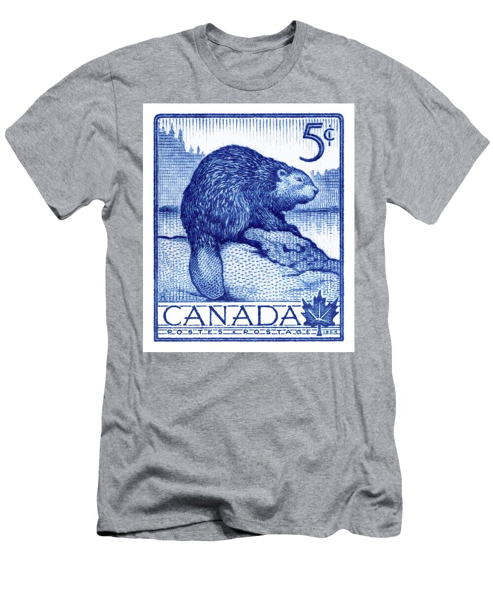 1954 Canada Beaver Postage Stamp Retro Graphics T-Shirt