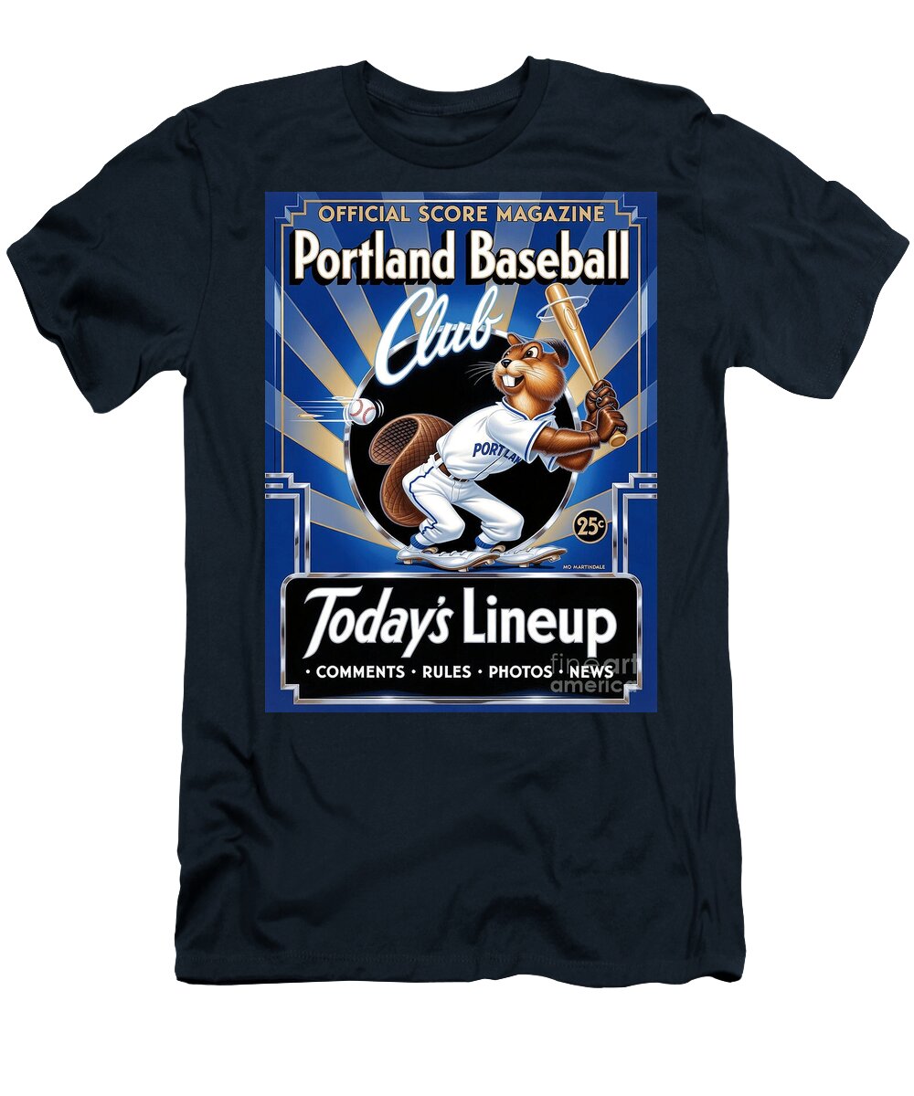 1957 Portland Beavers Pcl Baseball Club Magazine Scorecard Vs Phoenix Redux Robert Williams T-Shirt
