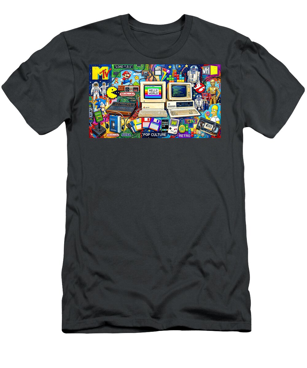 1980s and 1990s Technology and Entertainment Pop Culture Nostalgia 20260519m Wingsdomain Art and Photography T-Shirt