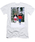 1990s Couple Cross Country Skiing Vintage Images T-Shirt