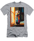 2 a Lively Ferret Wearing a Colorful Scarf Exploring a Room Eldre Delvie T-Shirt