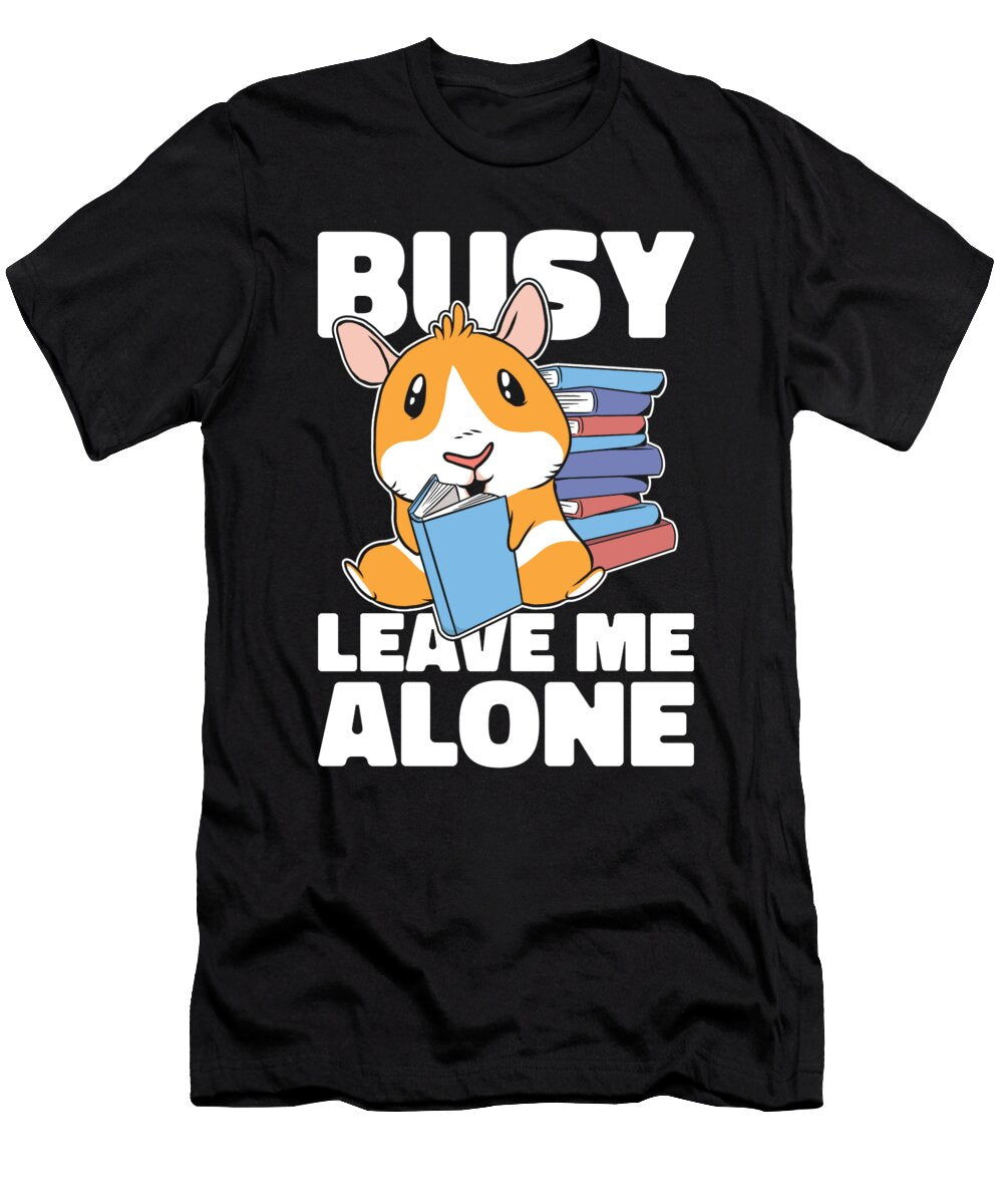 2 Busy Reading Hamster Pet Book Hamster Owner Toms Store T-Shirt