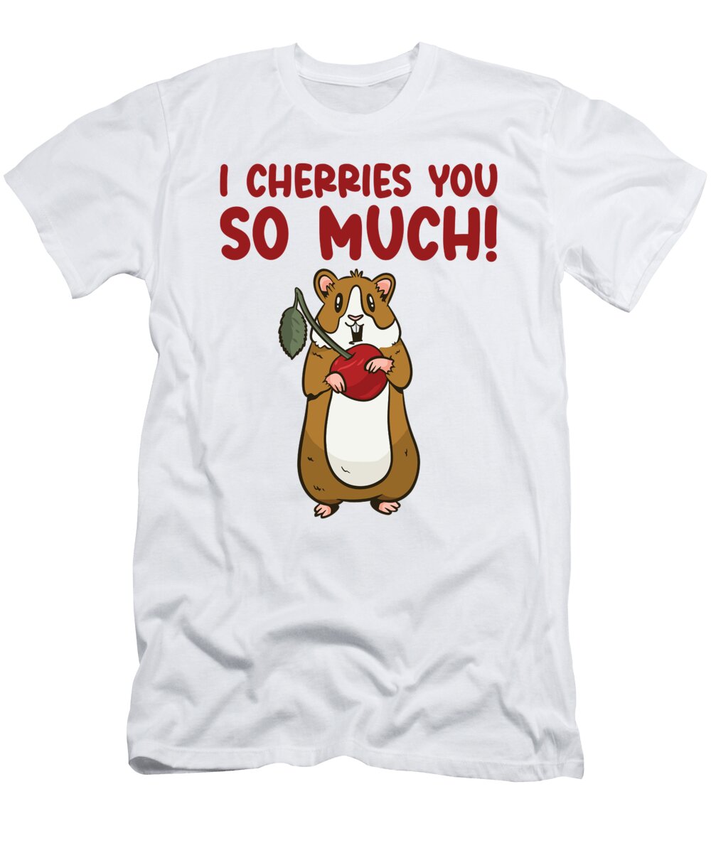 2 Cute Animal Hamster Cherry Pet Food Pet Hamster Lover Toms Store T-Shirt