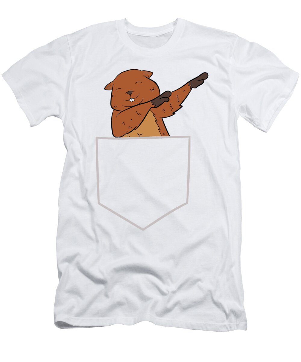 2 Dabbing Beaver Fake Pocket Beaver Eq Designs T-Shirt