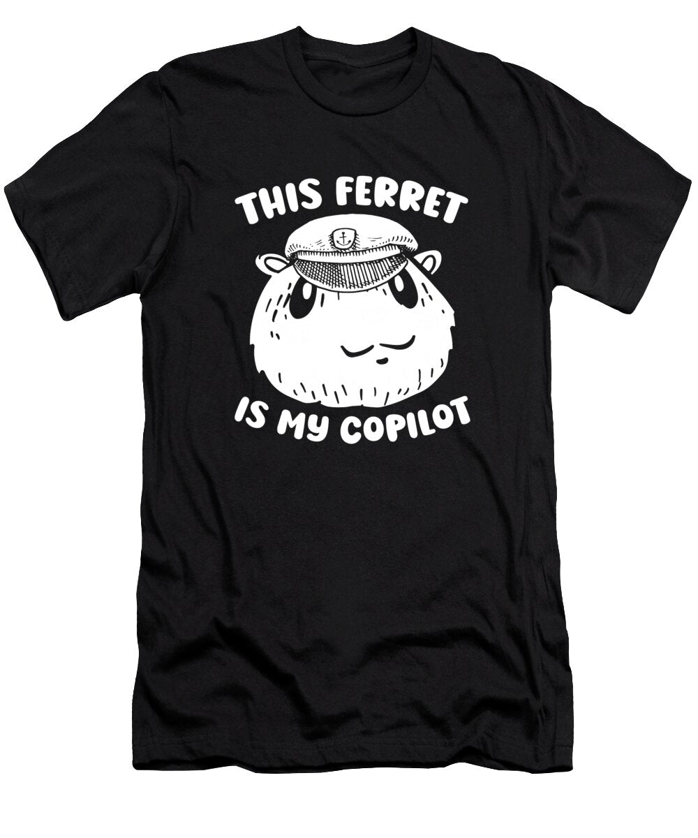 2 Ferret Animal Weasel Furry Ferret Crazy Squirrel T-Shirt