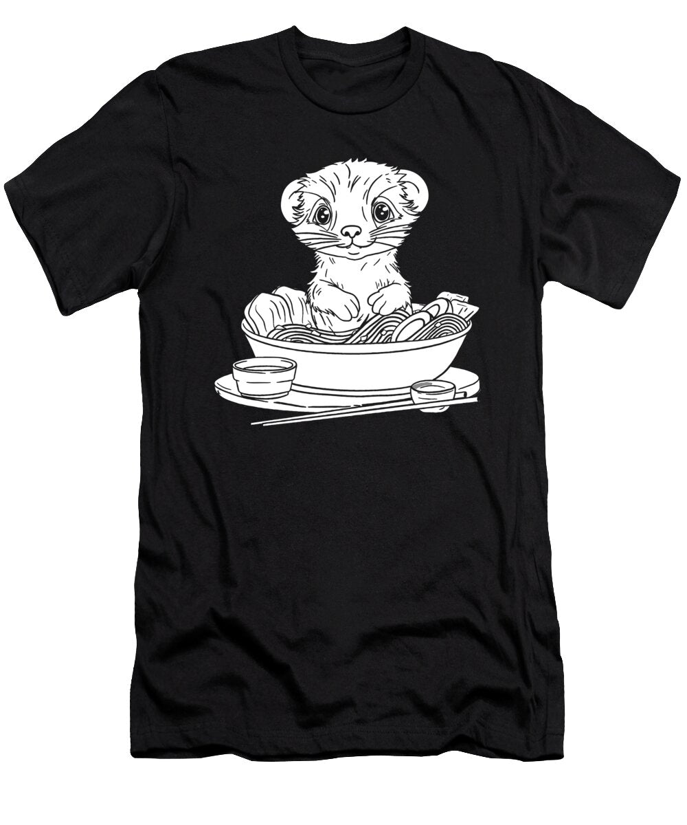2 Ferret Weasel Animal Furry Ferret Crazy Squirrel T-Shirt