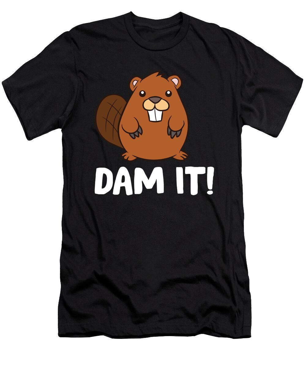 2 Funny Beaver Dam It Cute Beaver Eq Designs T-Shirt