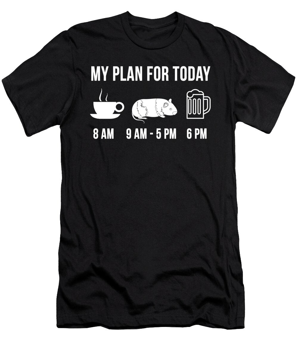 2 Funny Hamster Animal Zookeeper Wildlife My Plan for Today Lukas Davis T-Shirt