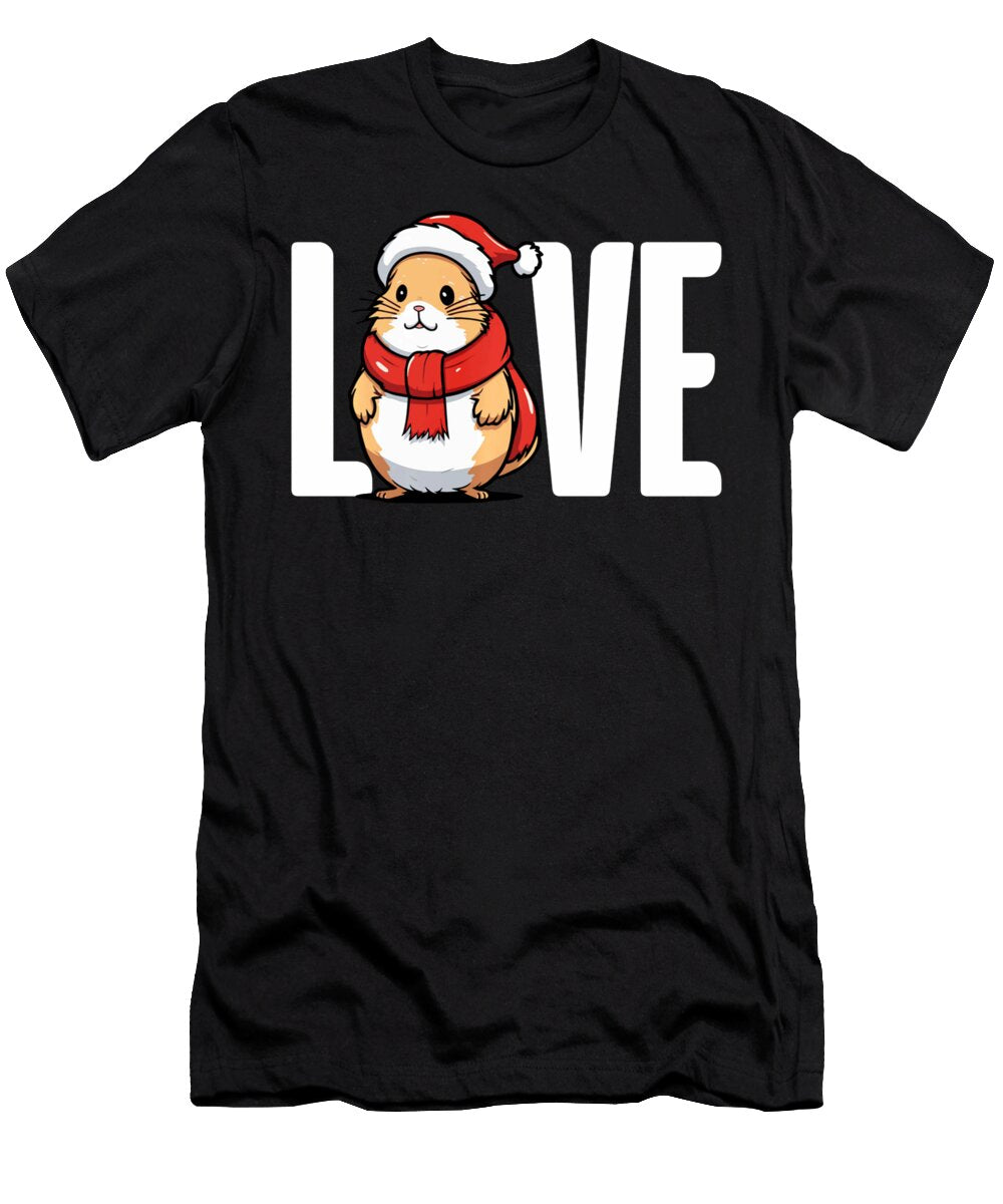2 Hamster Christmas Day Xmas Party Rodent Pet Santa Claus Thepassionshop T-Shirt