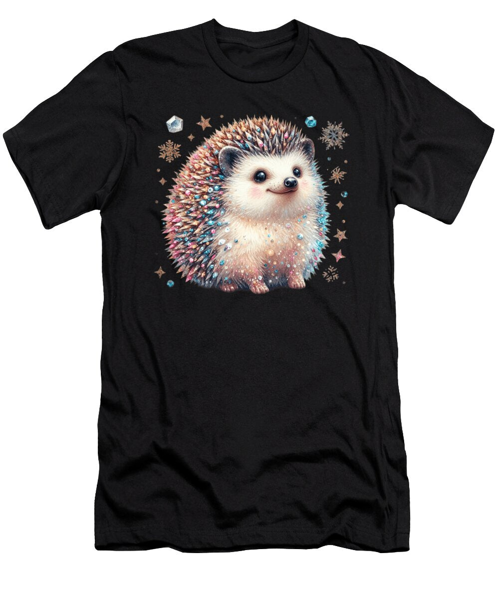 2 Hedgehog Boho Woodland Animal Festive Watercolor Heidi Joyce T-Shirt