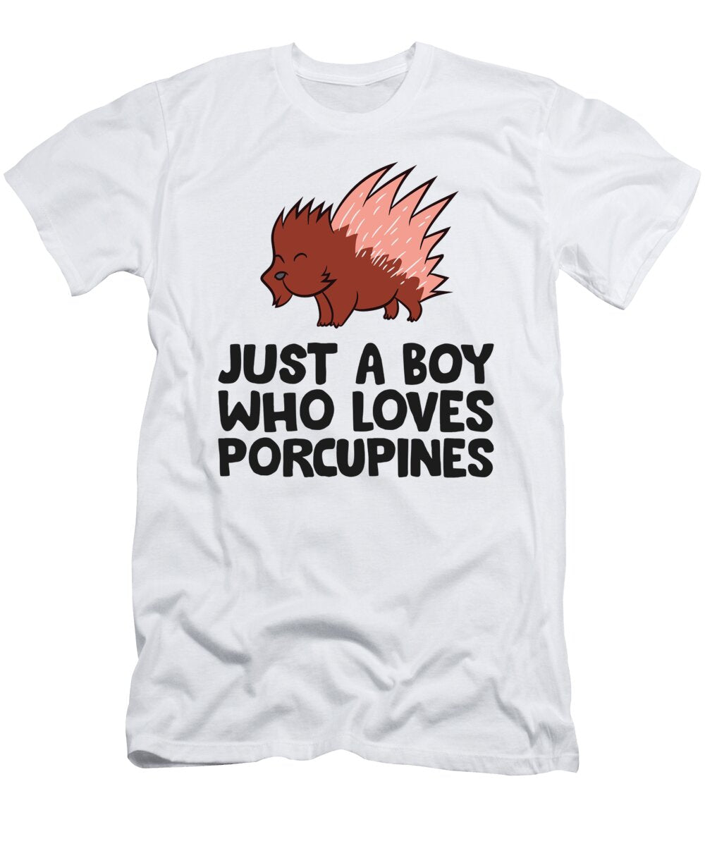 2 Just a Boy Who Loves Porcupines Eq Designs T-Shirt