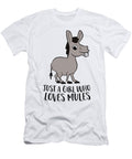 2 Just a Girl Who Loves Mules Cute Mule Girl Eq Designs T-Shirt