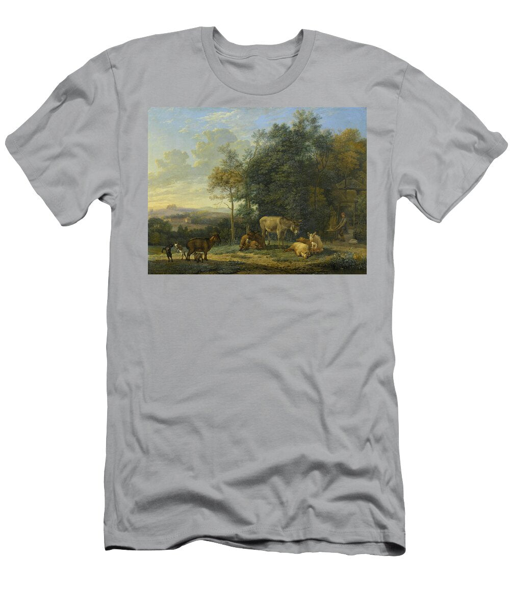 2 Landscape with Two Donkeys Goats and Pigs Karel Dujardin T-Shirt