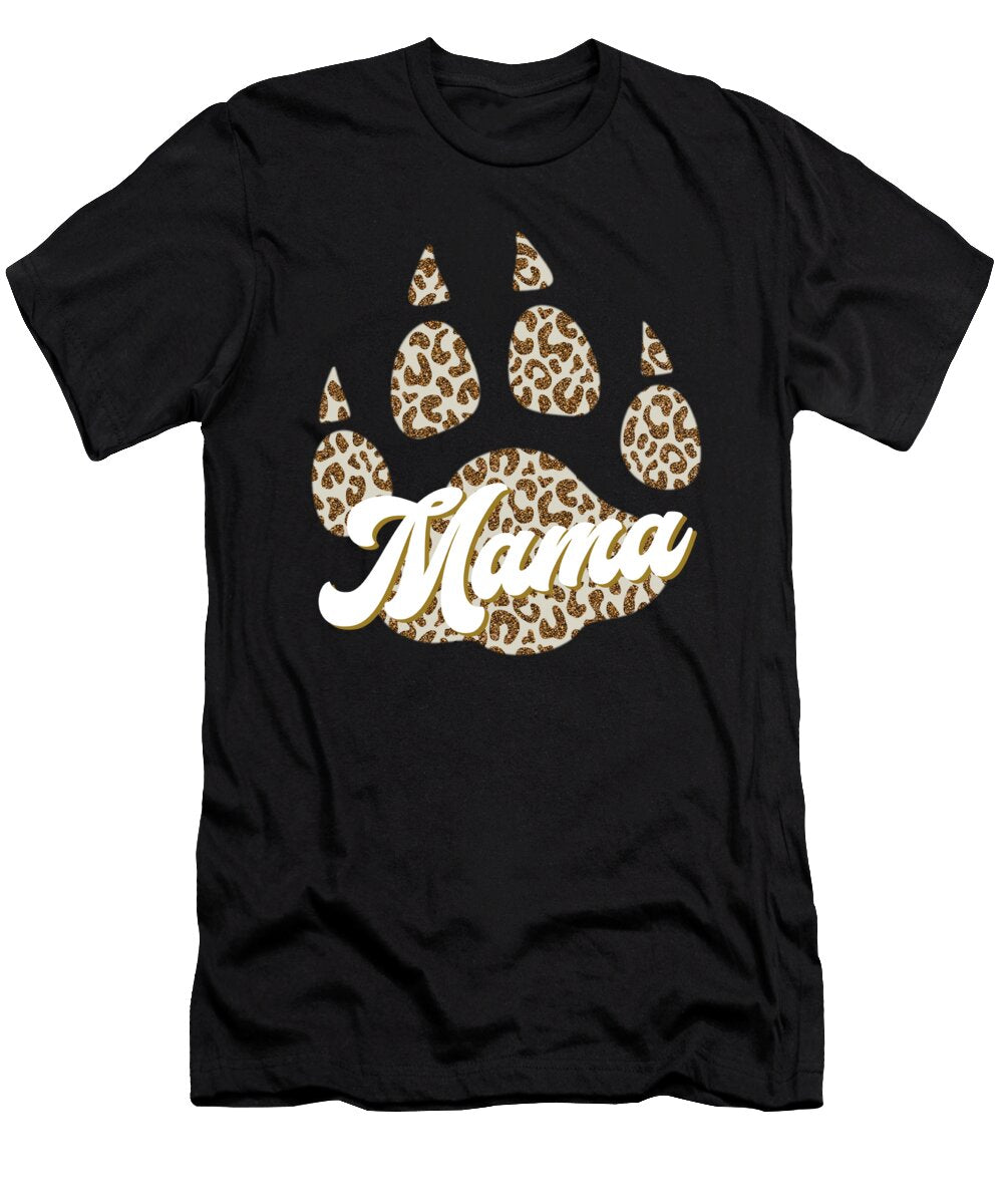 2 Leopard Print on Leopard Paw Mama Quote Gift 2021 Licensed Art T-Shirt