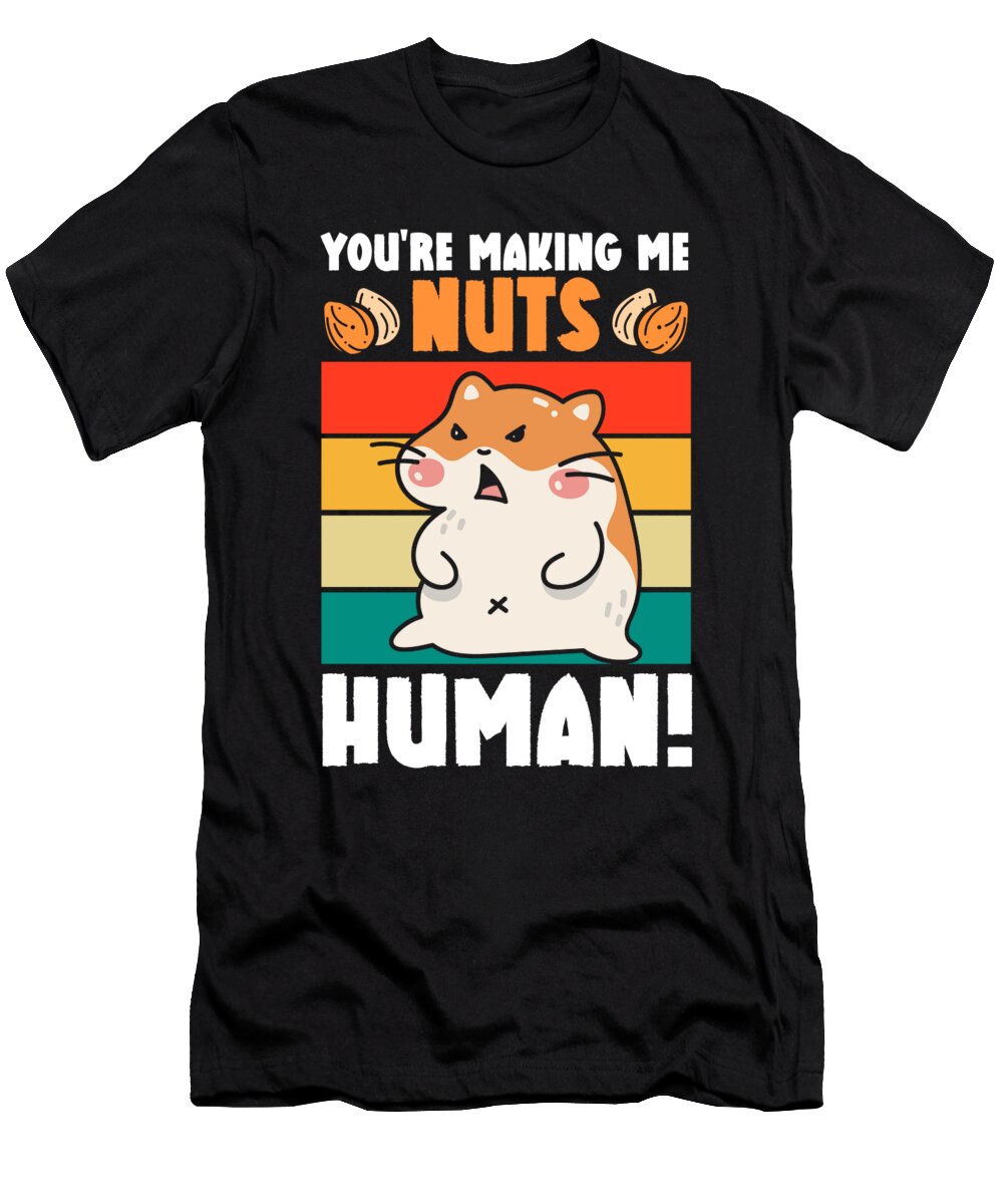 2 Mean Hamster Cute Animal Hamster Lovers Pet Rodent Toms Store T-Shirt