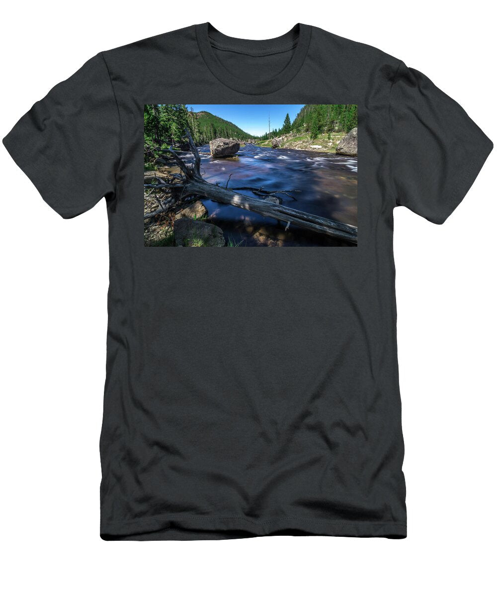 2 Obsidian Creek River in Yellowstone Wyoming Alex Grichenko T-Shirt