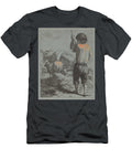 2 Shepherd with Donkey Sheep and Goat Francesco Londonio T-Shirt