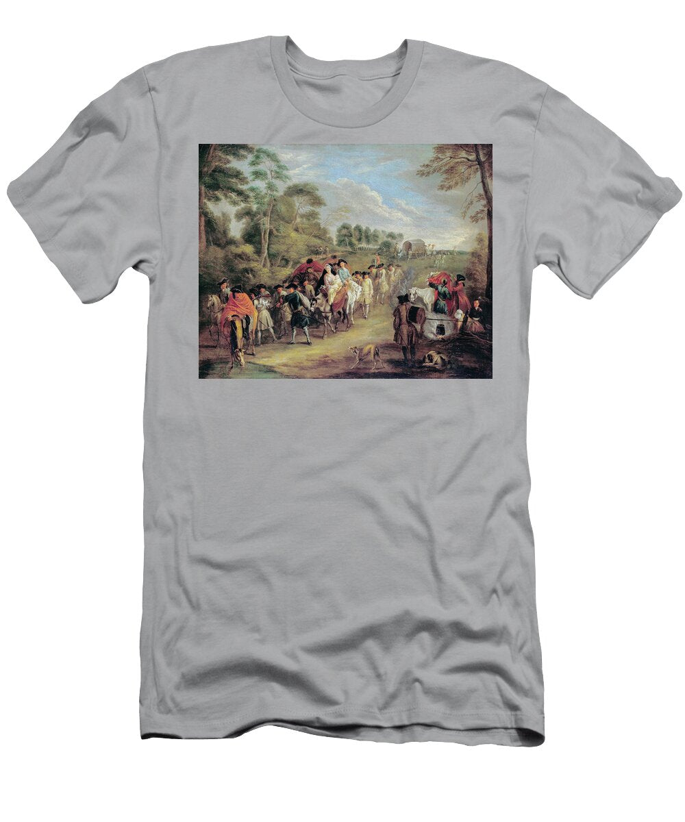 2 Soldiers on the March Jean Antoine Watteau T-Shirt