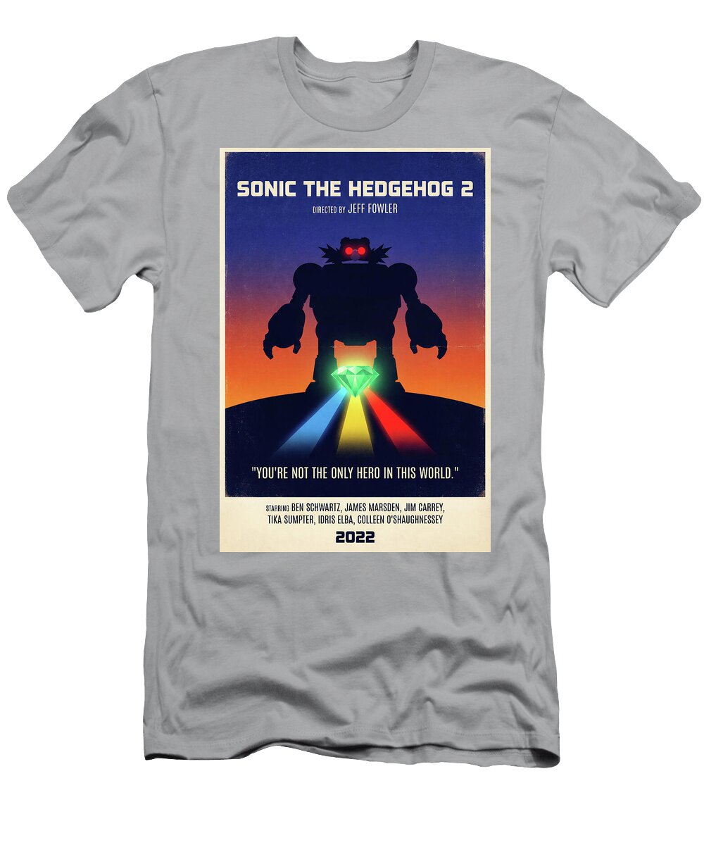 2 Sonic the Hedgehog 2 Minimal Movie Poster Retro Film Poster Vintage Sampadart Gallery T-Shirt