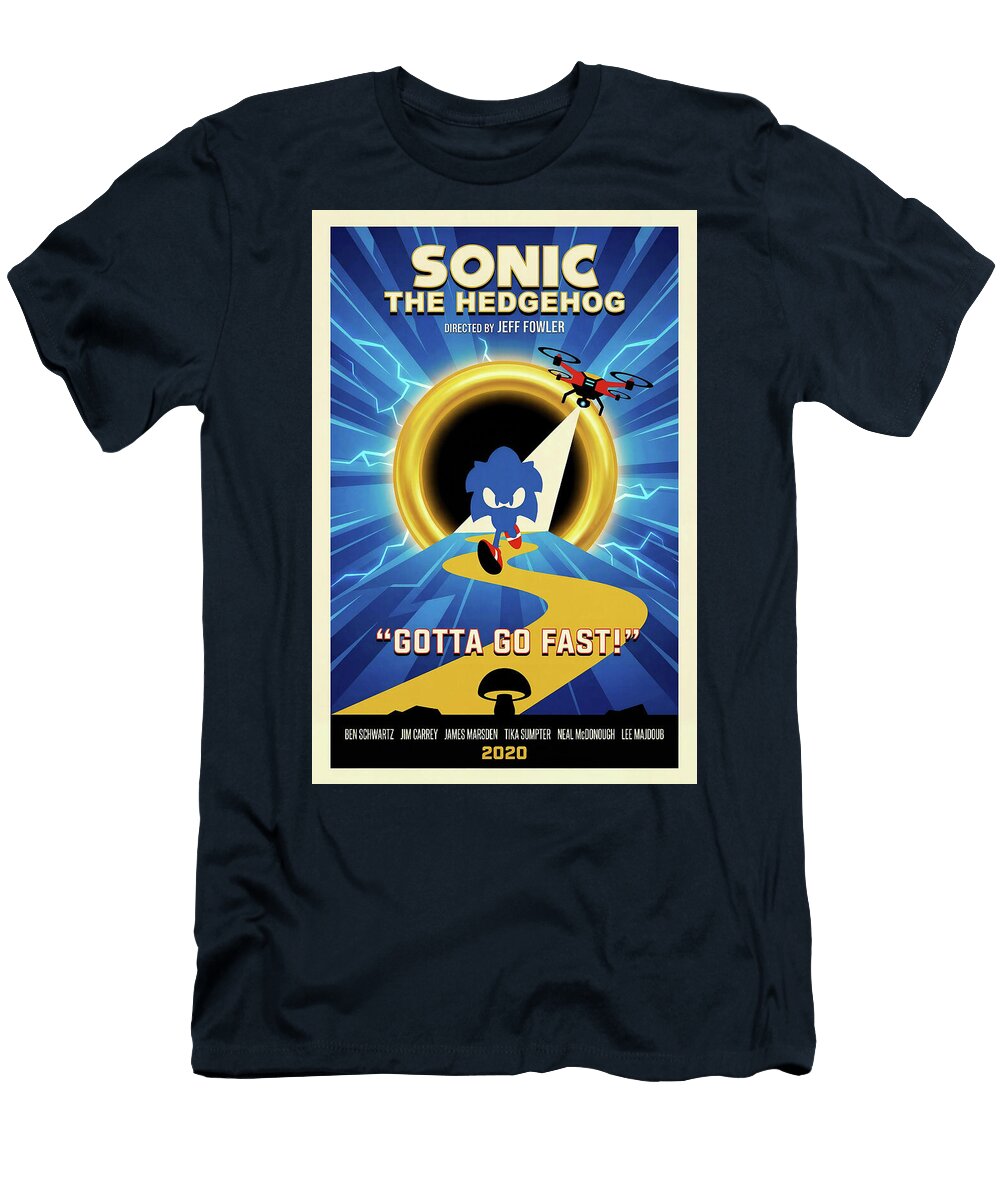 2 Sonic the Hedgehog Minimal Movie Poster Retro Film Poster Vintage Sampadart Gallery T-Shirt