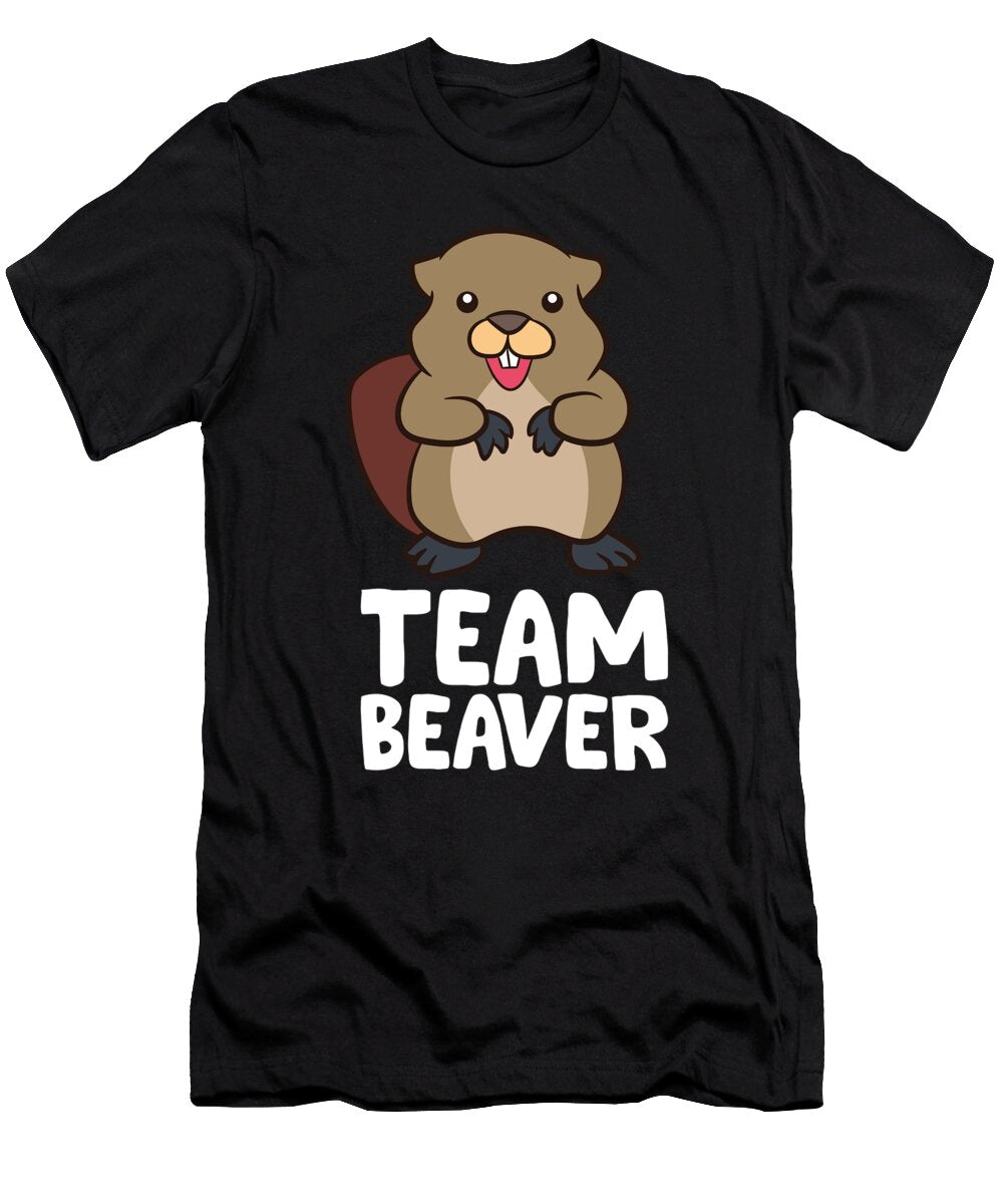 2 Team Beaver Funny Beaver Eq Designs T-Shirt