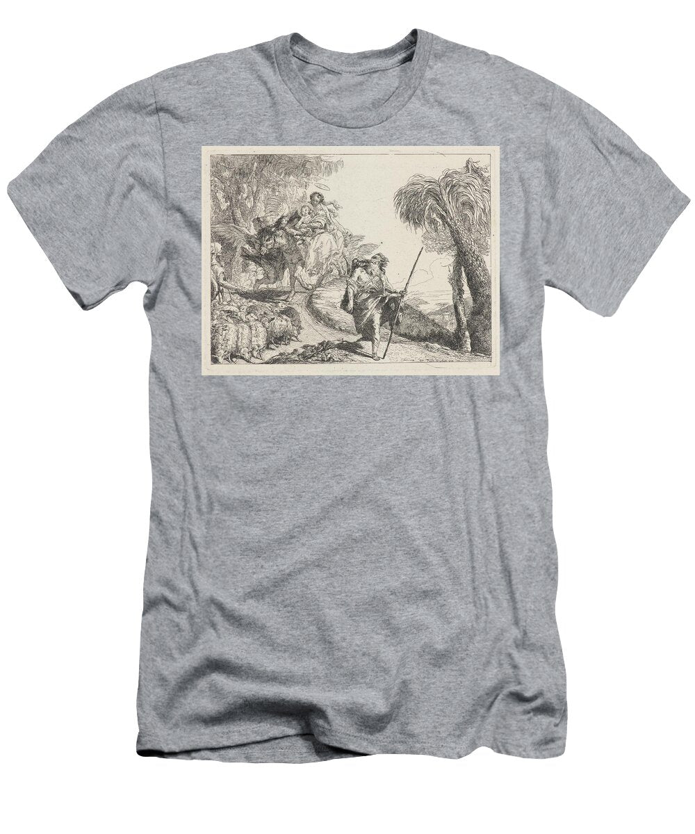 2 the Flight with Joseph in the Foreground Giovanni Domenico Tiepolo T-Shirt