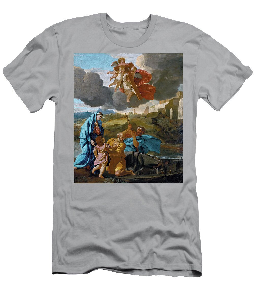 2 the Return of the Holy Family From Egypt Nicolas Poussin T-Shirt