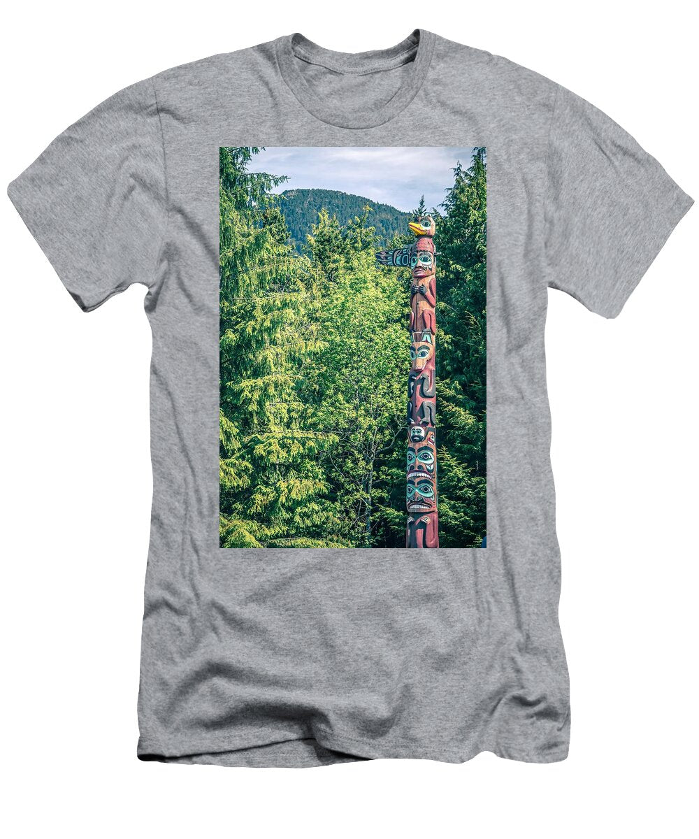 2 Totems Art and Carvings At Saxman Village in Ketchikan Alaska Alex Grichenko T-Shirt