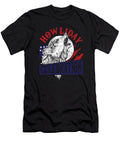 2 Wolf 4th of July American Flag Howling Wolves Under Moon Alessandra Roth T-Shirt