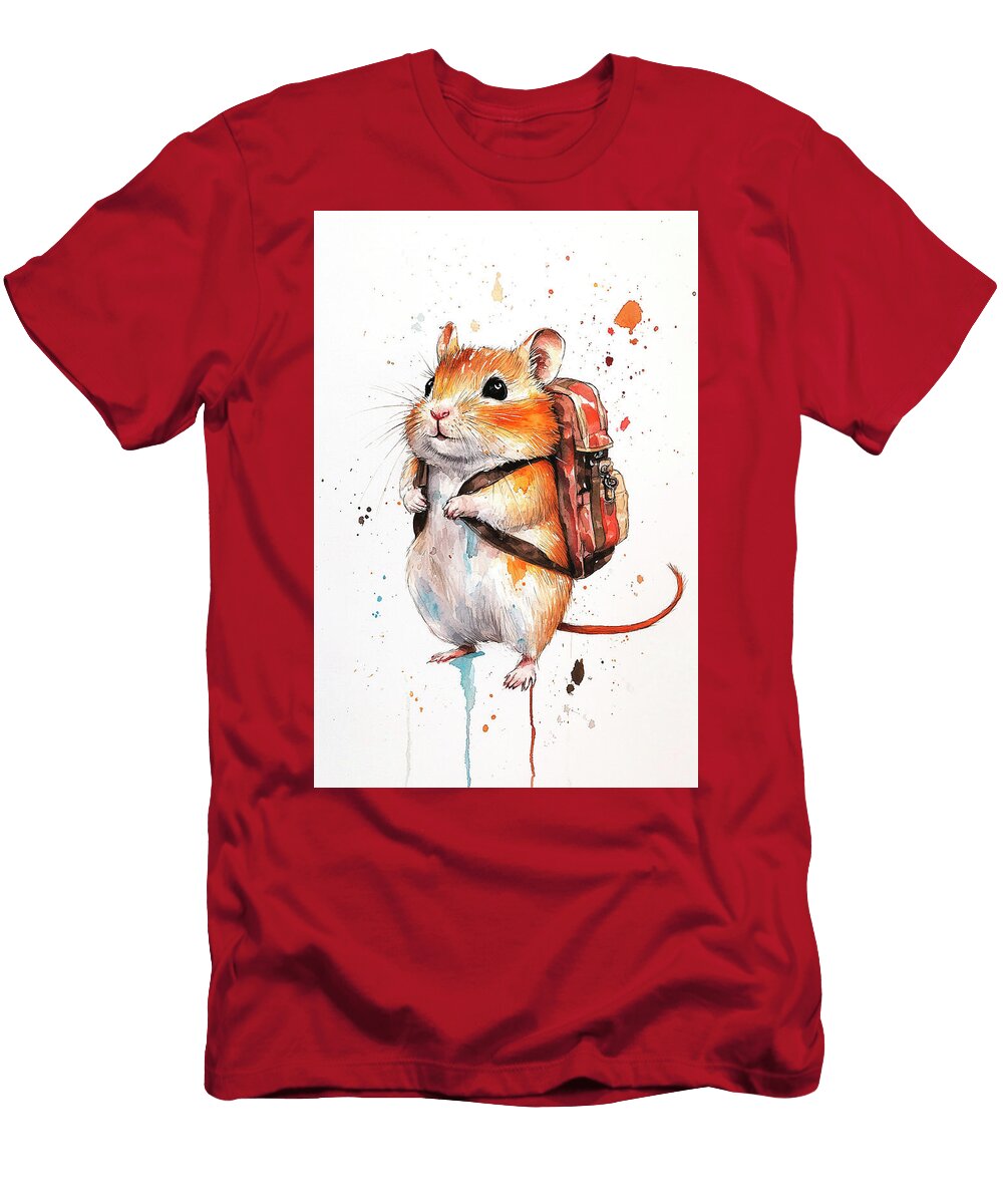 3 a Hamster Wearing a Beanie Lowell Harann T-Shirt