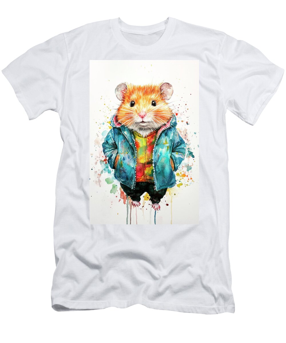3 a Hamster Wearing a Tiny Backpack Lowell Harann T-Shirt