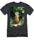 3 a Lively Ferret Wearing a Little Vest Exploring a Garden Eldre Delvie T-Shirt
