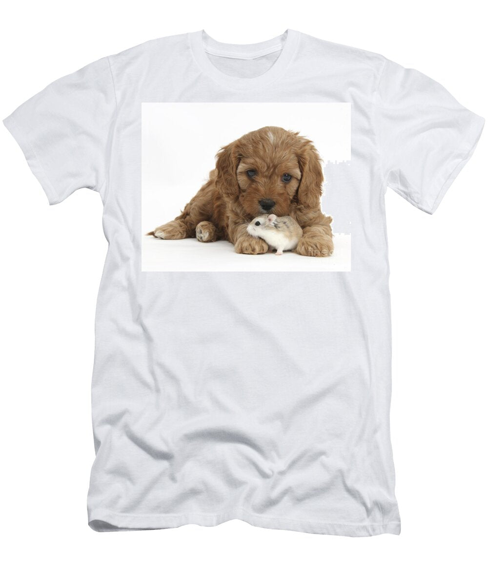 3 Cavapoo Puppy and Roborovski Hamster Mark Taylor T-Shirt