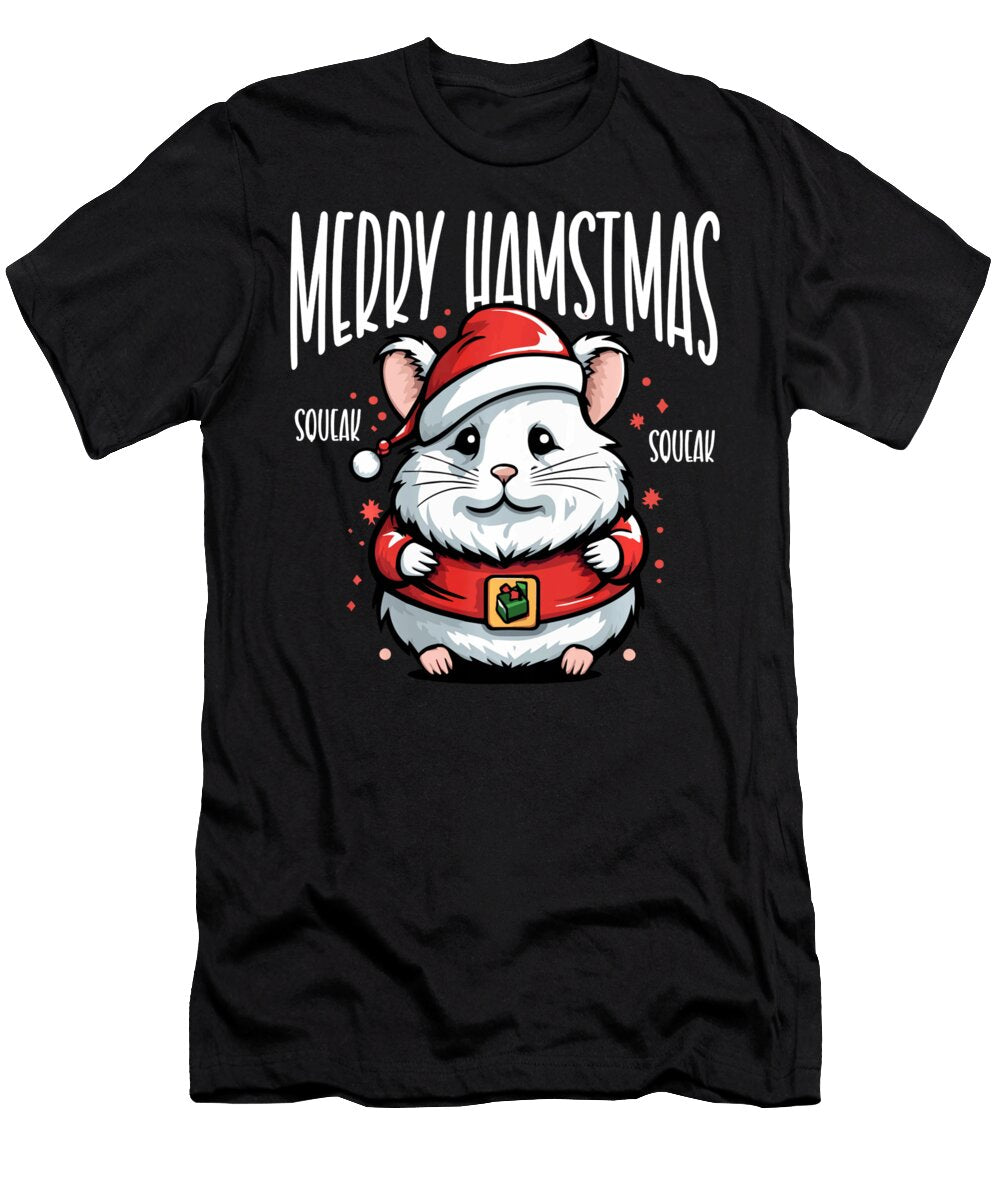 3 Hamster Christmas Day Xmas Party Rodent Pet Santa Claus Thepassionshop T-Shirt