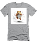 3 Hamster Pet with Open Mouth Running Fast on the Withe Background Cute Gray Rodent Isolated Pavel Shlykov T-Shirt
