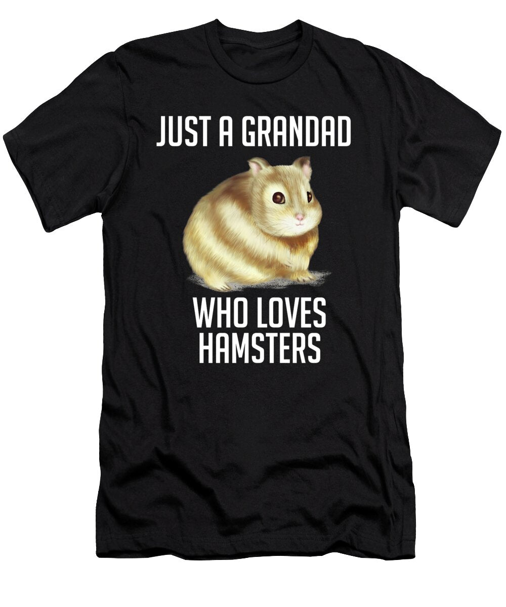 3 Just a Grandad Who Loves Hamsters Funny Hamster Pet Cynto T-Shirt