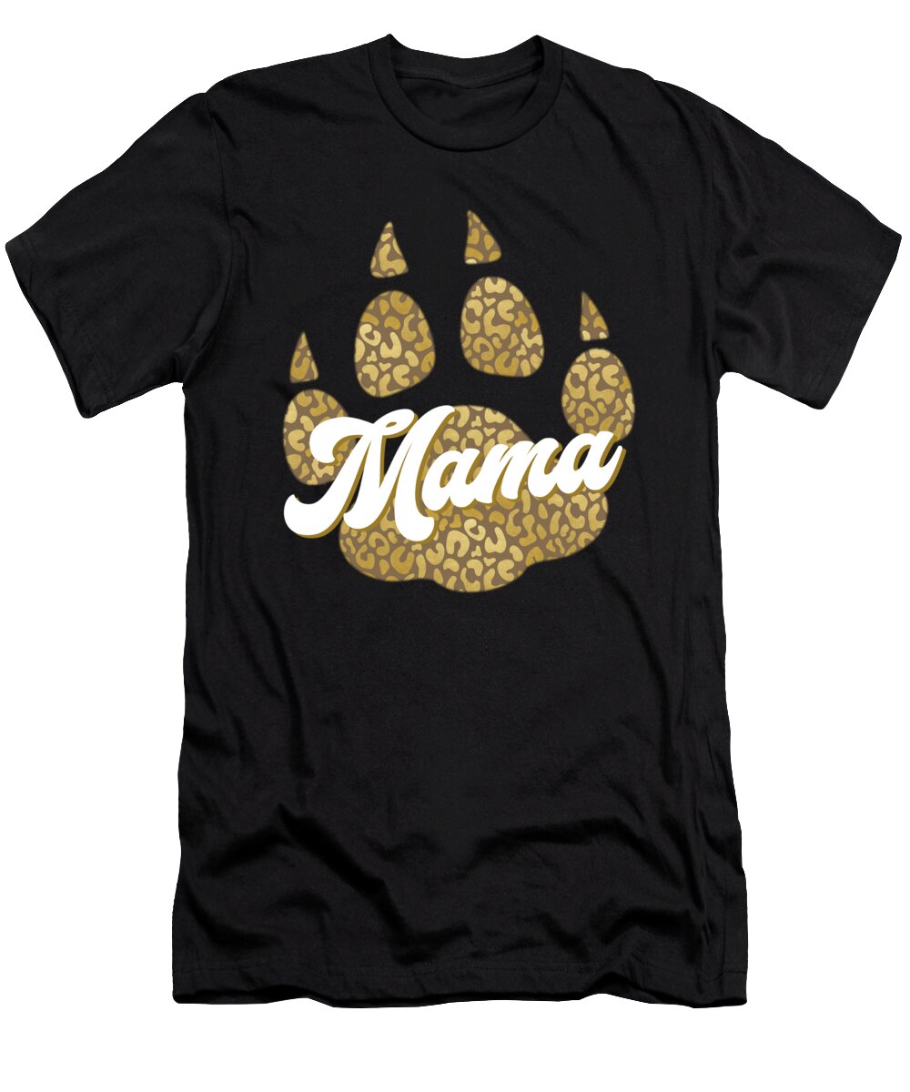 3 Leopard Print on Leopard Paw Mama Quote Gift 2021 Licensed Art T-Shirt