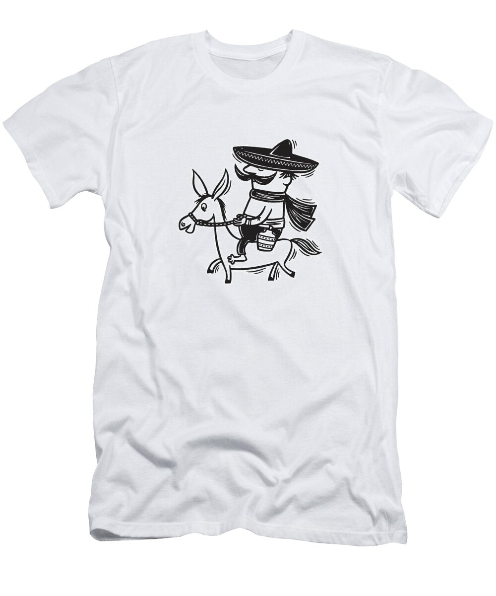 3 Mexican Riding a Horse Csa Images T-Shirt