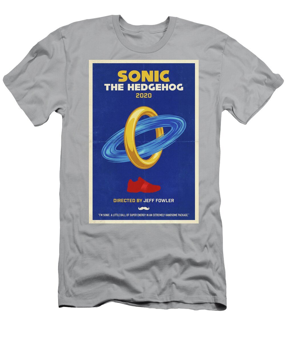 3 Sonic the Hedgehog Minimal Movie Poster Retro Film Poster Vintage Sampadart Gallery T-Shirt