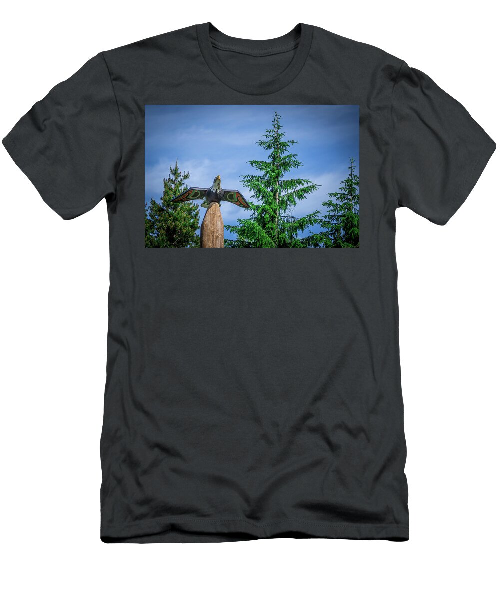 3 Totems Art and Carvings At Saxman Village in Ketchikan Alaska Alex Grichenko T-Shirt