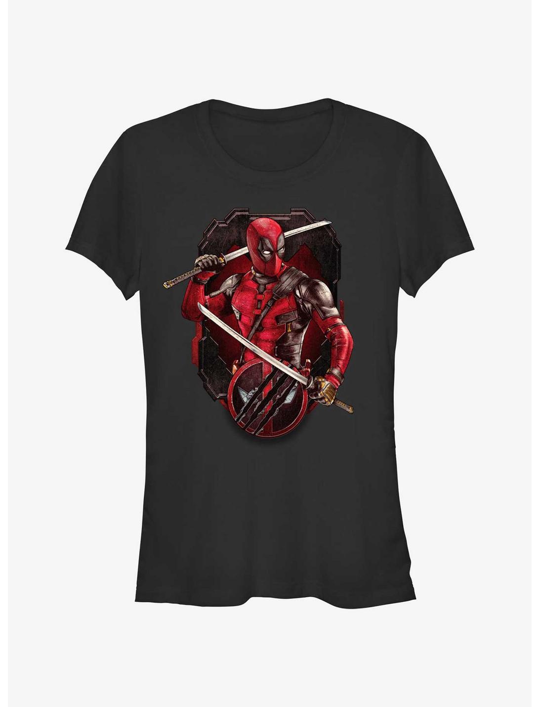 Marvel Deadpool & Wolverine Deadpool Pose Badge Girls T-Shirt