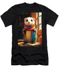 4 a Lively Ferret Wearing a Colorful Scarf Exploring a Room Eldre Delvie T-Shirt